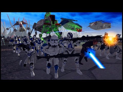 Clone Gunship Landing on Umbara! - Men of War: Clone Wars Recreated