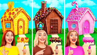 One Colored House Sweets vs Chocolate vs Fast Food | Funny Moments by Friendly DO