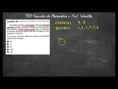 MATEMÁTICA ENEM 2019 - Questão 160 - Análise Combinatória