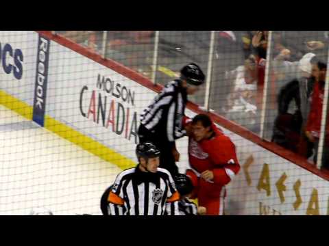 Pavel Datsyuk vs. Corey Perry  Fight Home Opener 2010