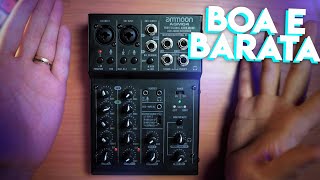 Video thumbnail for Interface de audio e mesa de som barata / Perfeita para home studio - Ammon AGM04 by HSTech