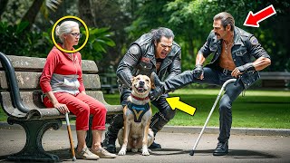 Biker Bullies And Kicks A Blind Woman Guide Dog, Not Knowing It Was A Former K9