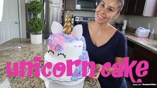 Pastel de unicornio 🦄 fácil de hacer 🦄 un regalo para Gaby y Mariella ( unicorn cake )