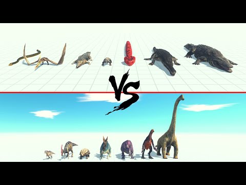 Reptiles Vs Herbivore Dinosaurs ARBS | Animal Revolt Battle Simulator