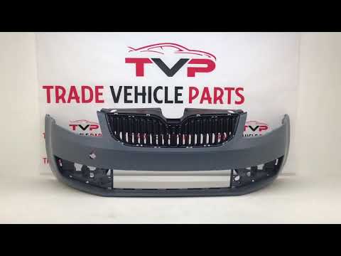 Fits Skoda Octavia 2013-2017 Front Bumper Primed W/O Washer Hole video