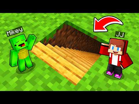 Mikey and JJ Built Secret SMALL BASE Under The STAIRS in Minecraft