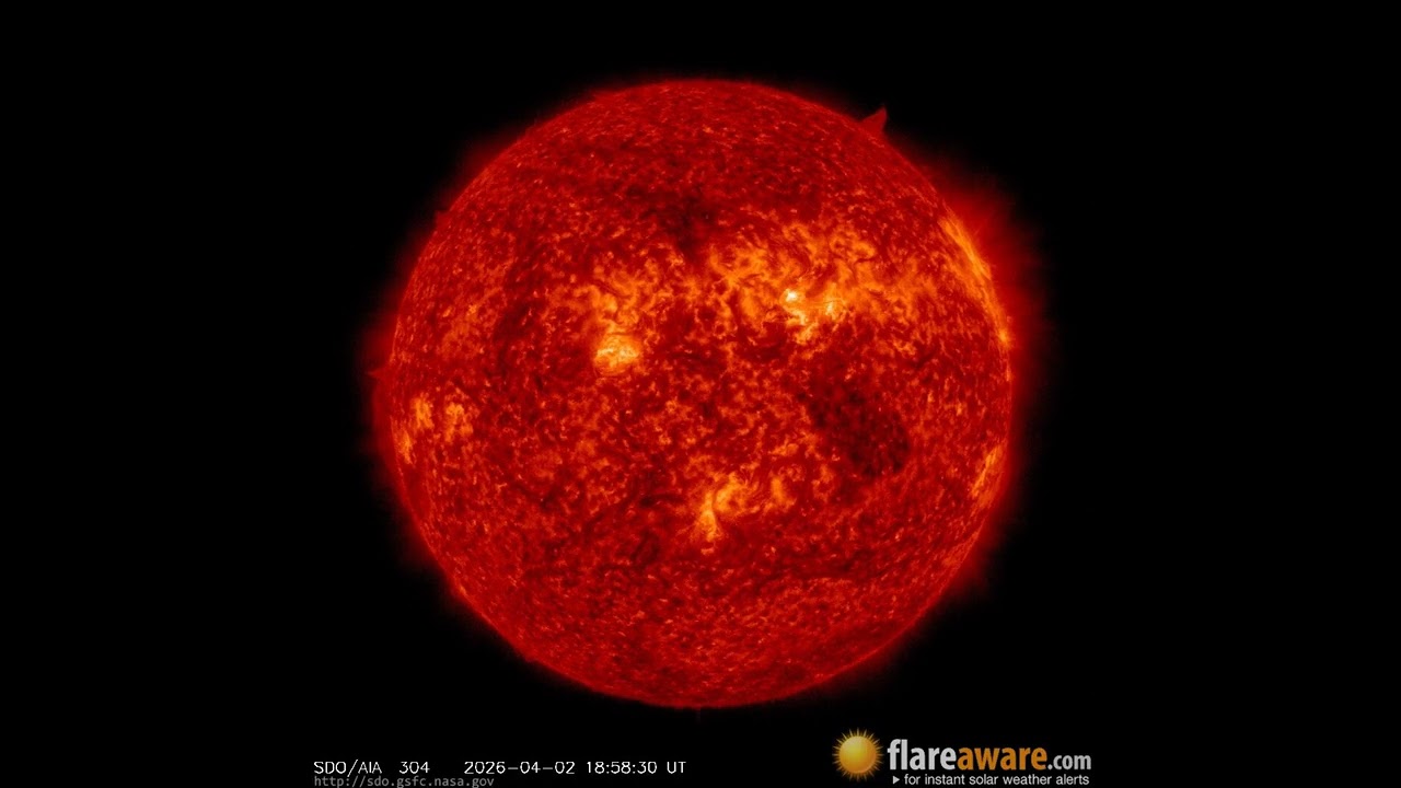 2 Apr - 3 Apr: 24 Hour Solar Activity (Earth Facing; Solar Storm, Sunspot, Solar Flare, CME)