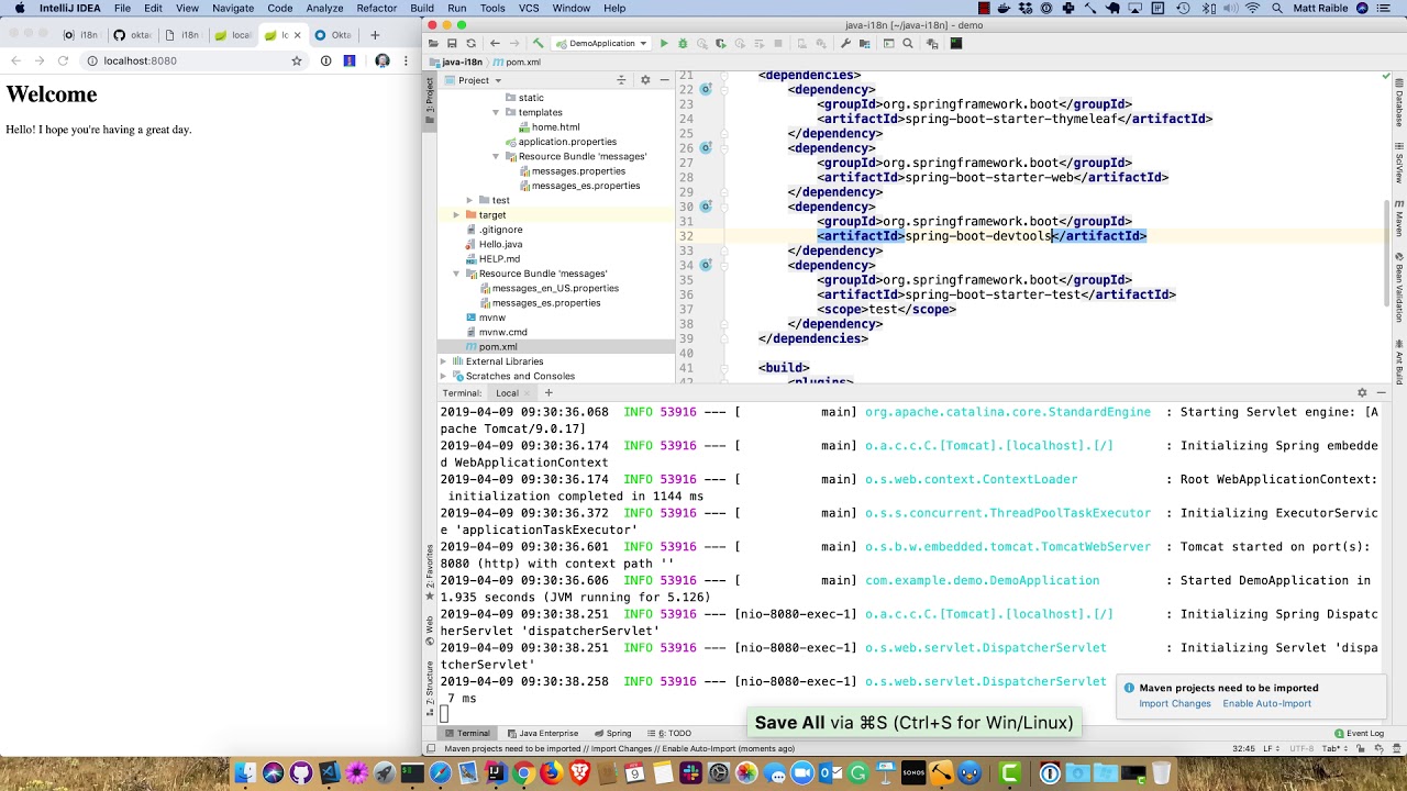 i18n in Java 11, Spring Boot, and JavaScript