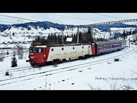 Trenuri prin zapada in Mestecanis / Trains in Snow in Mestecanis (Bucovina - Romania)