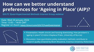 How can we better understand preferences for ‘Ageing-In-Place’ (AIP)