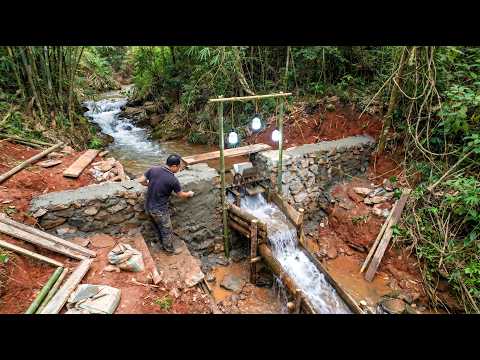 Timelapse : Building a Primitive Hydroelectric System to Provide Free Electricity for the New House