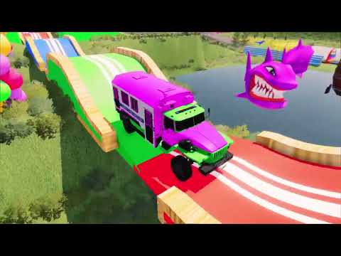 Garage with Colors - ALL MIXER TRUCK WITH DOUBLE FLATBED TRAILER LIZARD, MACK, TRUCK, IVECO - FS22