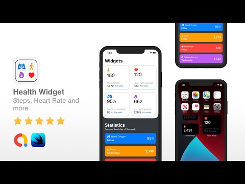 Health Widget - Full iOS 14 Source Code | App Template | Xcode 12 & SwiftUI - AdMob Ads, Dark Mode