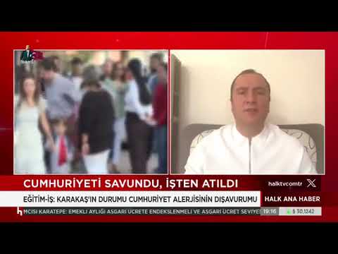 Genel Başkanımız Kadem Özbay, Antalya TED Koleji’nde 29 Ekim Cumhuriyet Bayramı töreninde konuşma yapan Türk Dili ve Edebiyatı öğretmeni Emine Karakaş’ın Milli Eğitim Bakanlığı müfettişleri görüşü sonrasında işten atılması ile ilgili Halk Tv’ye açıkl