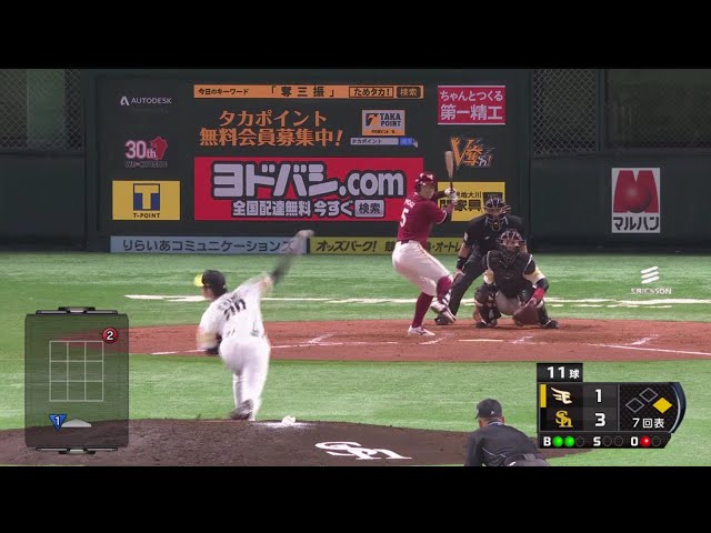 【7回表】 ホークス・甲斐野 無失点の好投を見せ球団記録を更新!! 2019/9/5 H-E