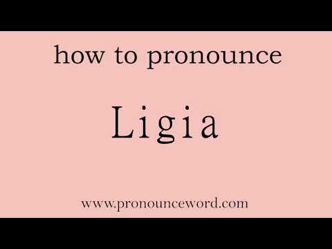 Ligia. How to pronounce the english word Ligia .Start with L. Learn from me.