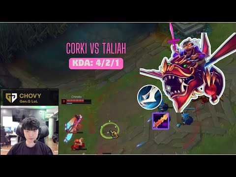 GenG Chovy: Corki vs Taliyah. Chovy is GOD LEVEL [p14.4]