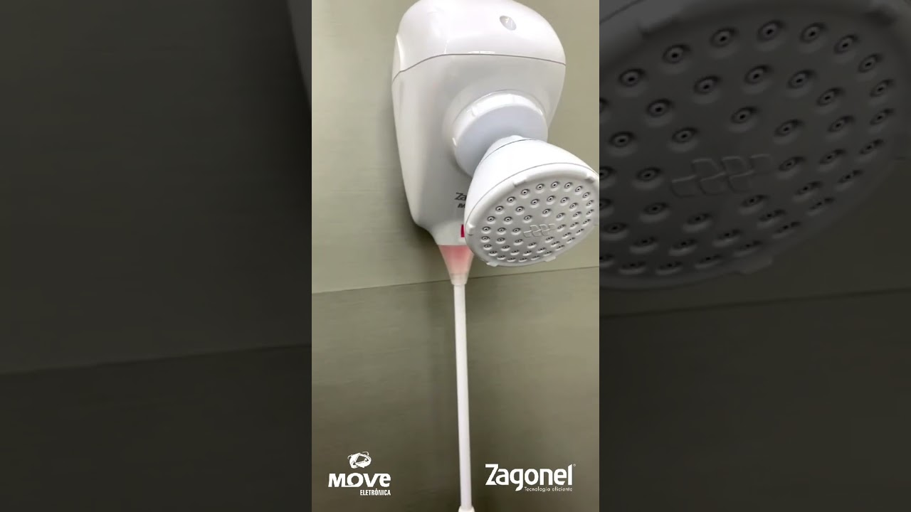 😉 Chuveiro Ducha Zagonel Eletrônica Move Branca com Led 220v 7500w