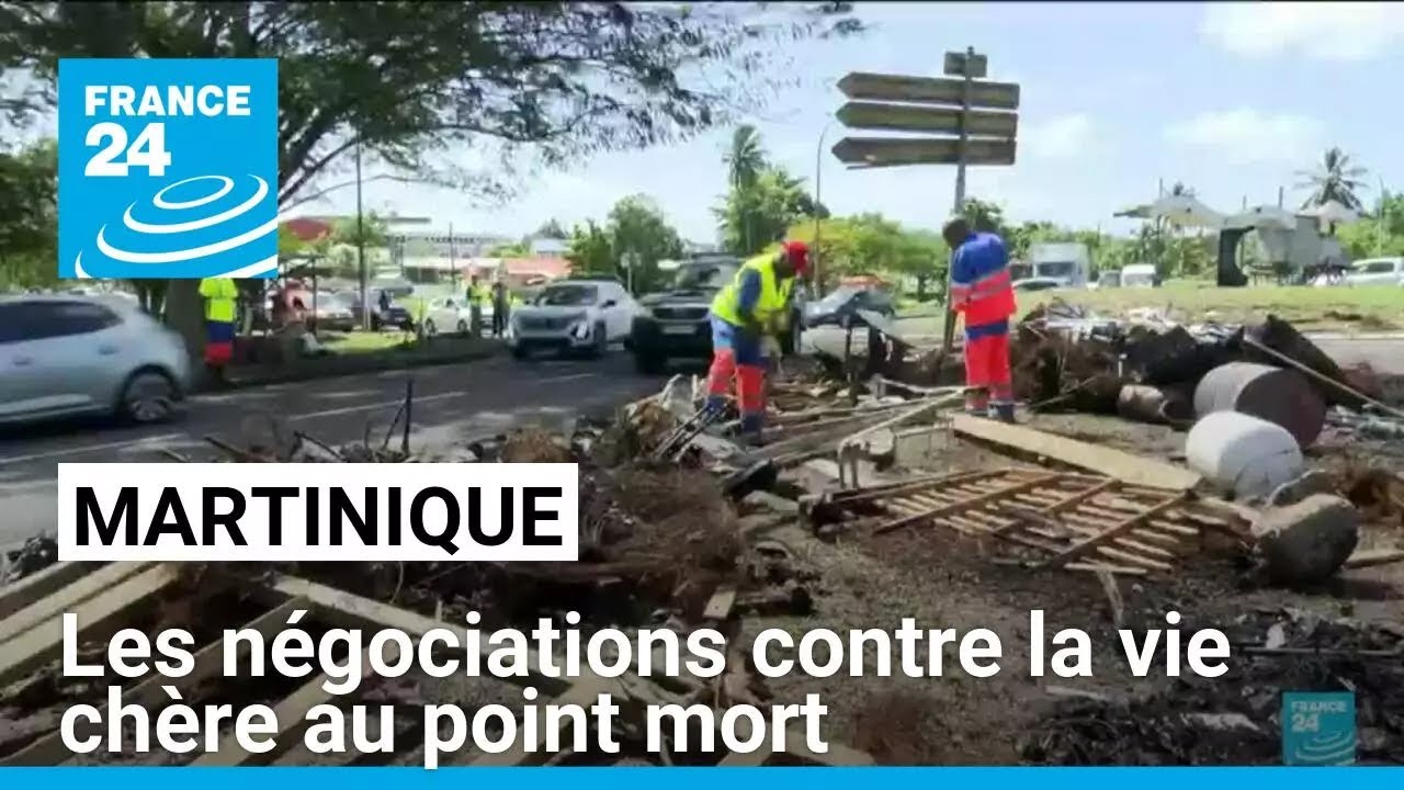 Martinique : couvre-feu prolongé, les négociations contre la vie chère au point mort