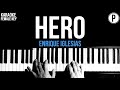 Enrique Iglesias - Hero Karaoke FEMALE KEY Acoustic Piano Instrumental