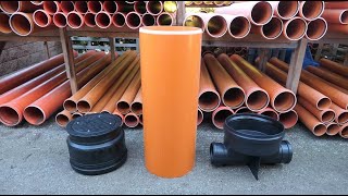 Pachotěsná revizní šachta 400mm průchozí KG 110 + poklop 3t