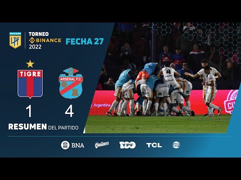 #TorneoBinance | Fecha 27 | resumen de Tigre - Arsenal