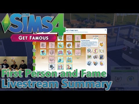 Sims 4 Get Famous Celebrity/Fame Livestream Summary