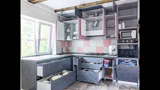 Угловая кухня под бетон в стиле лофт Проект 13 фото 8