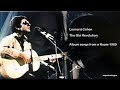 The Old Revolution   -Leonard Cohen  1969