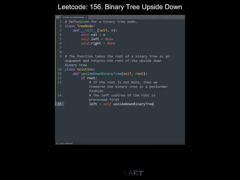 Leetcode 156 Binary Tree Upside Down In Python Python Leetcode Python Coding Tutorial Asmr