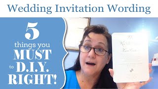 DIY Your Wedding Invitation Wording RIGHT!! The 5 Things You MUST Know - Wedding Invitation Pro