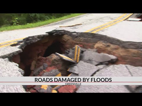 Greenville storm damage road closures