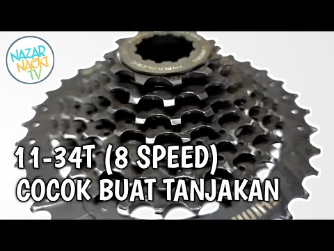 SPROCKET CASSETE SHIMANO HG31 8SPEED 11-34T BLACK FOR FOLDING BIKE, MTB, ROADBIKE