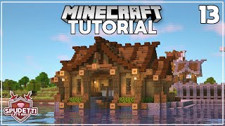 Minecraft: How to Build a Boathouse | Let's Build a Medieval Village - Ep 13