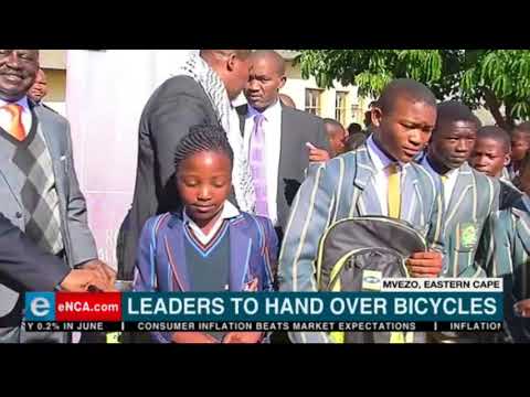 Mandela100 Youngsters receive bicycles