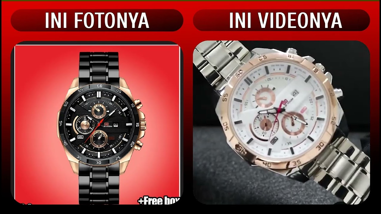 VaVa Voom 216G Jam Tangan Pria Luxury Stainless Steel Quartz Cowok Original Tahan Air Watch