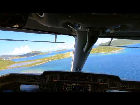Approach to the BVI with a Pilatus PC-24