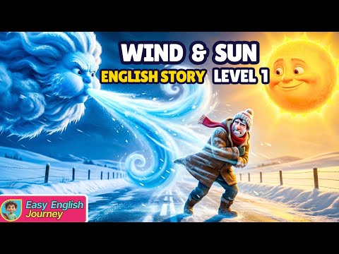 The Wind and The Sun | Learn English Through Story (Level 1)