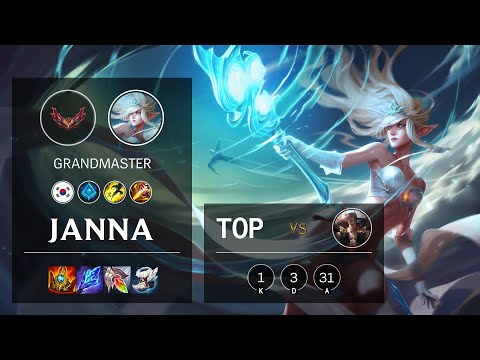 Janna Top vs Sett - KR Grandmaster Patch 12.4