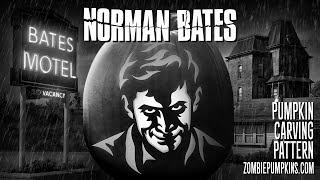 Norman Bates Pumpkin Pattern by ZombiePumpkins.com