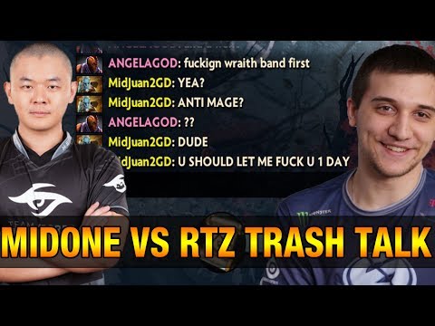 TRASH TALK - MidOne 10K Phantom Lancer VS Arteezy 9.7K MMR Anti-Mage - Dota 2