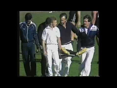 Jon Dorotich stretchered off 1987 Round 9 Second Quarter