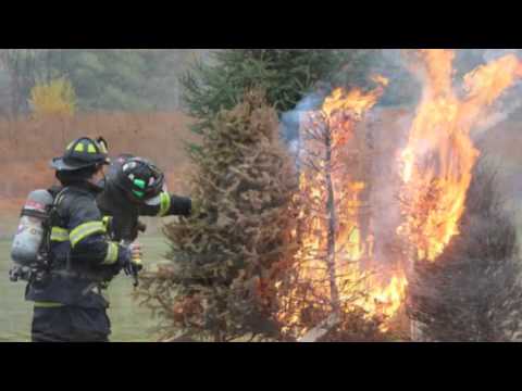 Anna Maria College students test fire extinguishing product called FireIce