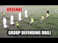 SoccerCoachTV.com - Arsenal Group Defending Drill.