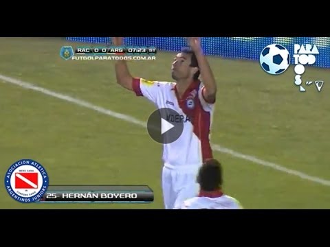 Gol de Boyero. Racing 0 - Argentinos 1. Fecha 15. Torneo Inicial 2013. Fútbol Para Todos