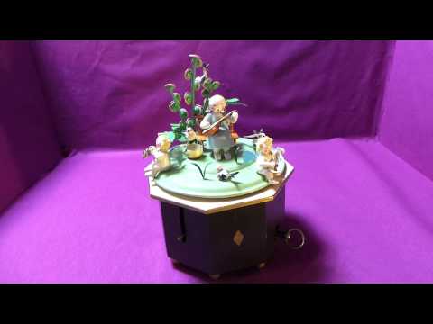 Erzgebirge - wunderschöne alte Spieluhr von STEINBACH - Mutter mit Kind und drei Engeln