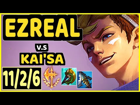 PUFF (EZREAL) vs KAI'SA - 11/2/6 KDA BOTTOM ADC GAMEPLAY - KR Ranked GRANDMASTER