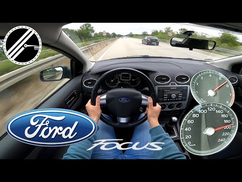 Ford Focus II 1.6 Ti-VCT MK2 116 PS Top Speed Drive On German Autobahn With No Speed Limit POV