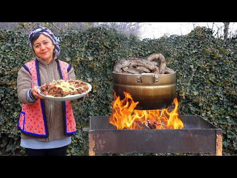 Traditional Kazakh Food Beshbarmak | Delicious recipe with meat and dough