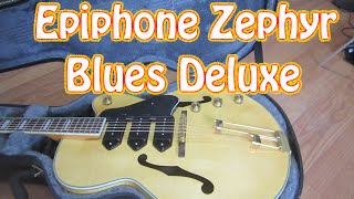 Video thumbnail for Epiphone Zephyr Blues Deluxe Guitar For Sale on eBay - Epiphone Hollow Body Electric Guitar by Mark Jenkins